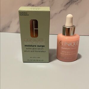 Clinique Moisture Surge Active Glow Serum 100% Fragrance Free Hydration NEW